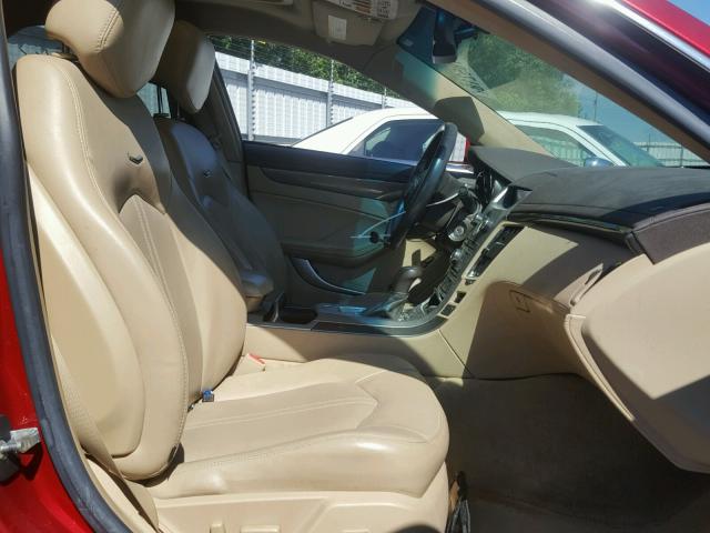 1G6DF577080187299 - 2008 CADILLAC CTS RED photo 5