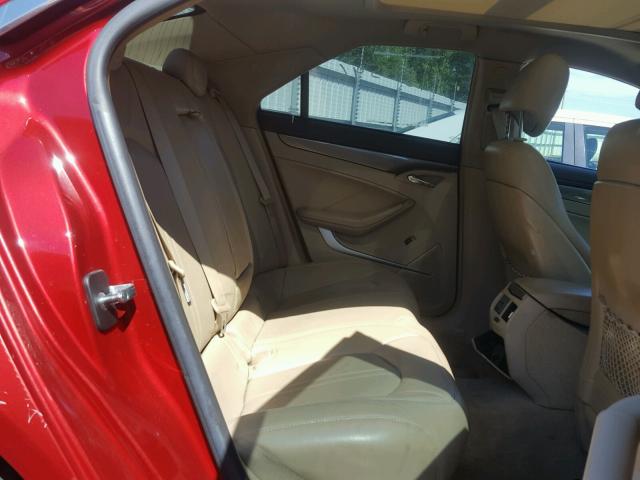 1G6DF577080187299 - 2008 CADILLAC CTS RED photo 6