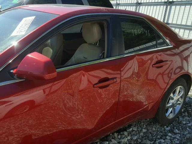 1G6DF577080187299 - 2008 CADILLAC CTS RED photo 9