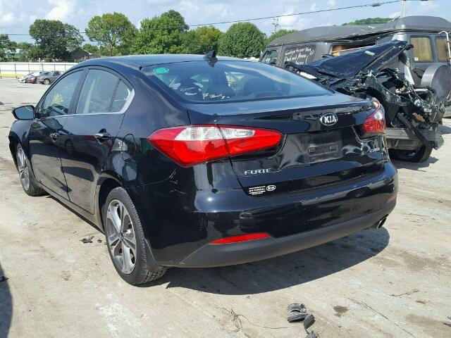 KNAFX4A84G5519001 - 2016 KIA FORTE EX BLACK photo 3