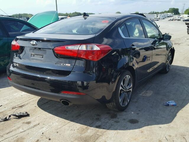 KNAFX4A84G5519001 - 2016 KIA FORTE EX BLACK photo 4