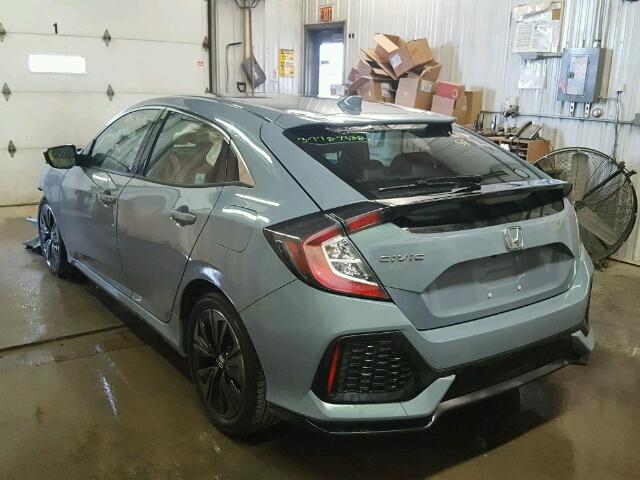 SHHFK7H73HU201112 - 2017 HONDA CIVIC EXL BLUE photo 3