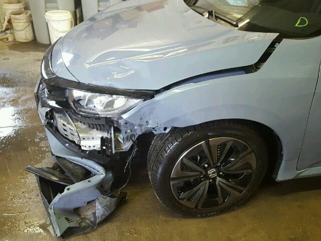 SHHFK7H73HU201112 - 2017 HONDA CIVIC EXL BLUE photo 9