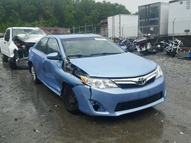 4T1BF1FK8EU751056 - 2014 TOYOTA CAMRY L BLUE photo 1