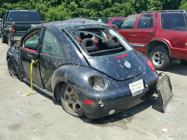3VWCK21C82M401420 - 2002 VOLKSWAGEN NEW BEETLE BLACK photo 3