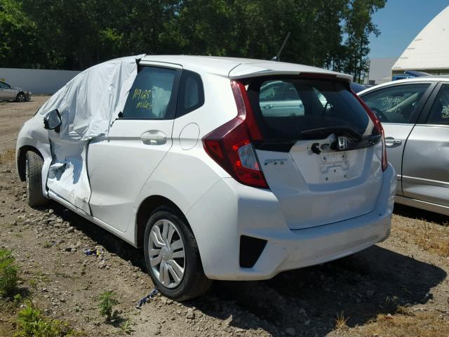 3HGGK5H55FM759093 - 2015 HONDA FIT LX WHITE photo 3