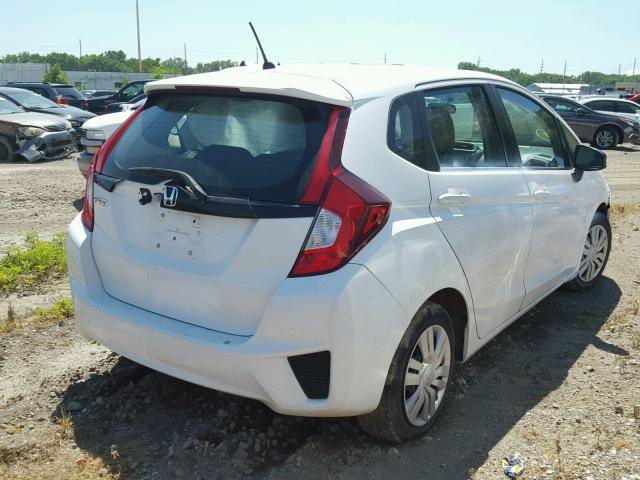 3HGGK5H55FM759093 - 2015 HONDA FIT LX WHITE photo 4