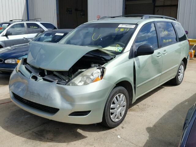 5TDZA23C46S463531 - 2006 TOYOTA SIENNA GREEN photo 2