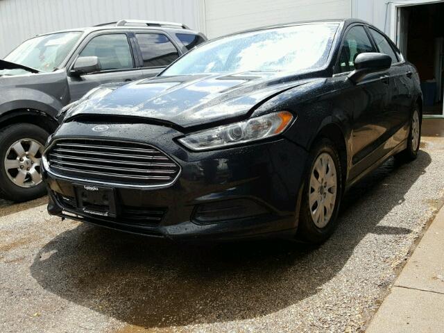 3FA6P0G74ER326129 - 2014 FORD FUSION S BLACK photo 2