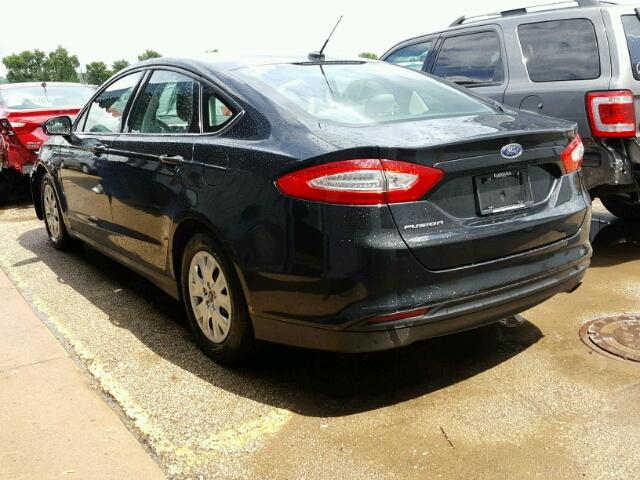 3FA6P0G74ER326129 - 2014 FORD FUSION S BLACK photo 3