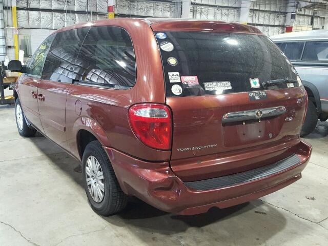 2A4GP44R77R157643 - 2007 CHRYSLER TOWN & COU MAROON photo 3
