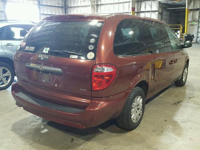 2A4GP44R77R157643 - 2007 CHRYSLER TOWN & COU MAROON photo 4