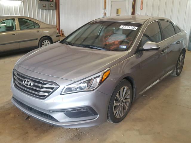 5NPE34AF2FH045234 - 2015 HYUNDAI SONATA SPO SILVER photo 2