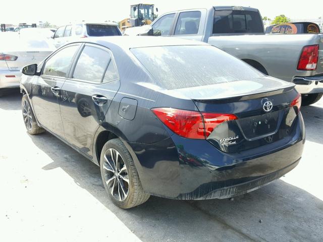 5YFBURHE6JP761723 - 2018 TOYOTA COROLLA L BLACK photo 3