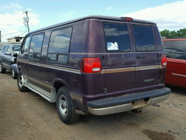 2B6HB21Y5TK166485 - 1996 DODGE RAM VAN B2 BURGUNDY photo 3