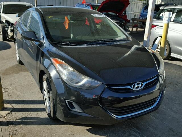 KMHDH4AE9CU227160 - 2012 HYUNDAI ELANTRA GL BLACK photo 1