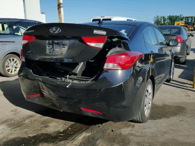 KMHDH4AE9CU227160 - 2012 HYUNDAI ELANTRA GL BLACK photo 4