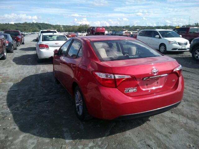 5YFBURHE5FP231282 - 2015 TOYOTA COROLLA L RED photo 3