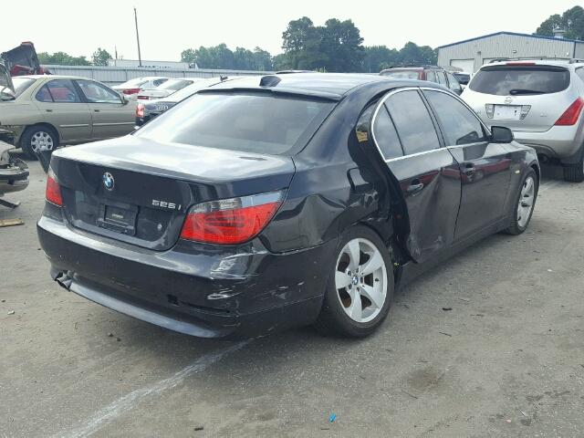 WBANE53567CW61615 - 2007 BMW 525 I BLACK photo 4