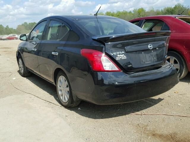 3N1CN7AP9EK462403 - 2014 NISSAN VERSA BLACK photo 3