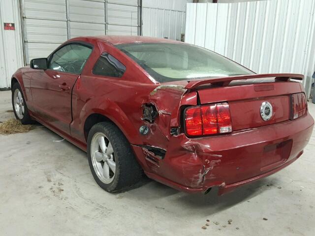 1ZVHT82H885154284 - 2008 FORD MUSTANG GT RED photo 3