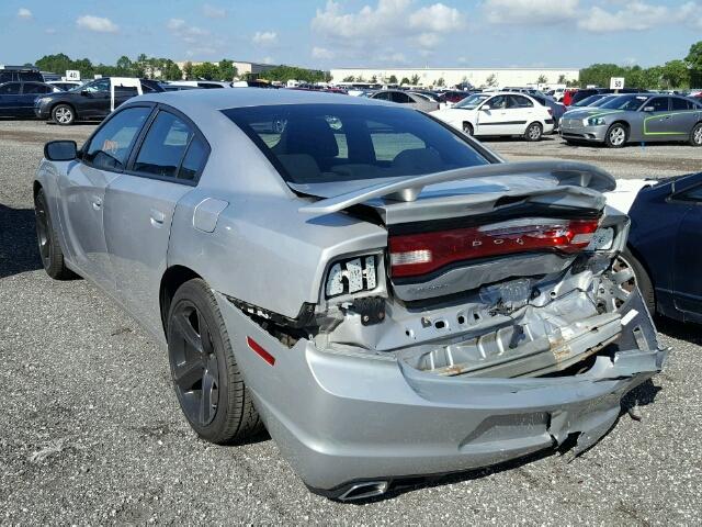 2C3CDXBG3CH111814 - 2012 DODGE CHARGER SILVER photo 3