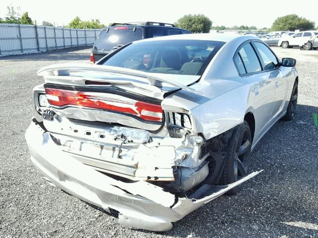 2C3CDXBG3CH111814 - 2012 DODGE CHARGER SILVER photo 4