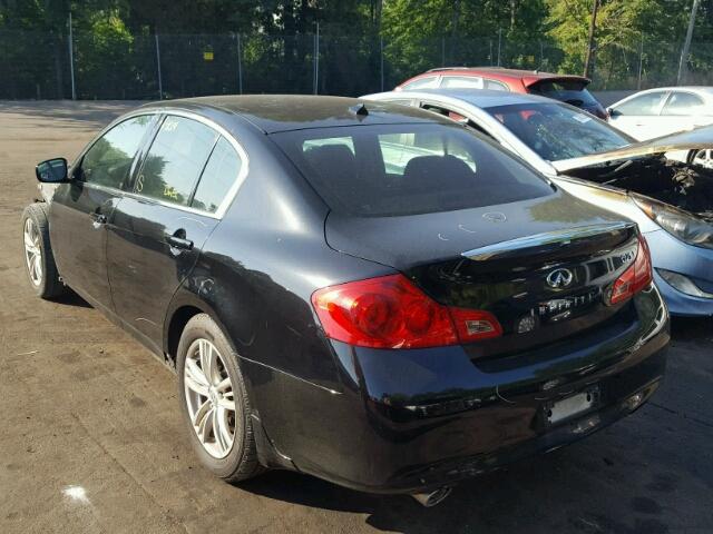 JN1DV6AP6BM603521 - 2011 INFINITI G25 BASE BLACK photo 3