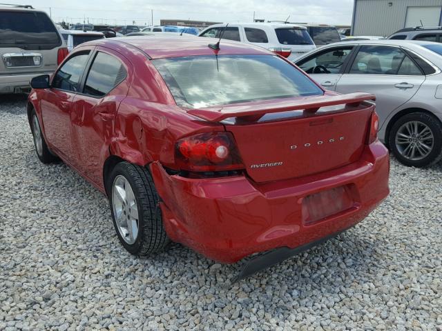 1B3BD2FB5BN573615 - 2011 DODGE AVENGER LU RED photo 3