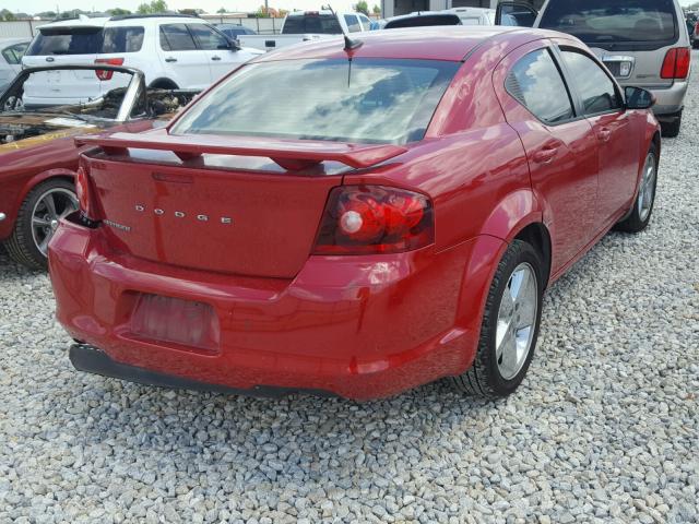 1B3BD2FB5BN573615 - 2011 DODGE AVENGER LU RED photo 4