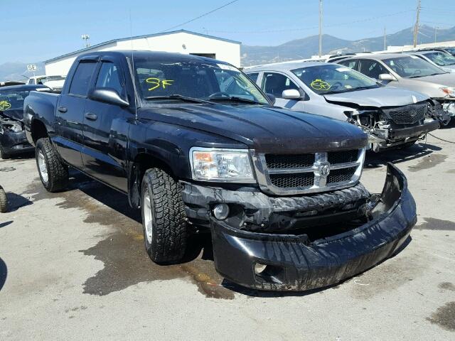 1D7HW48N38S507828 - 2008 DODGE DAKOTA BLACK photo 1