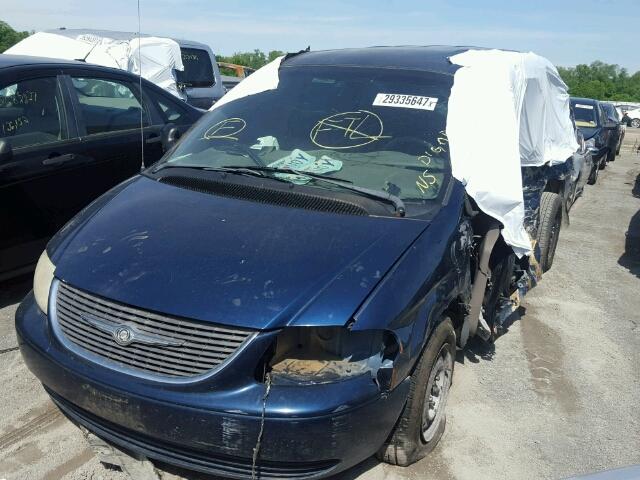 2C4GP44L53R196159 - 2003 CHRYSLER TOWN & COU BLUE photo 2