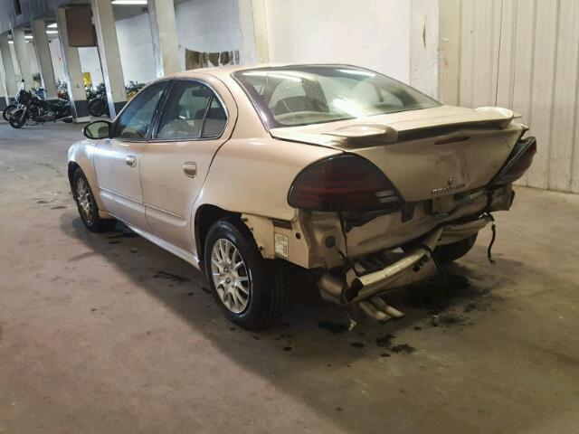 1G2NE52E85M138404 - 2005 PONTIAC GRAND AM S GOLD photo 3