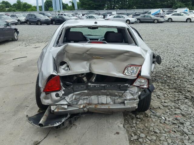 1G1ZH57B28F161018 - 2008 CHEVROLET MALIBU 1LT ვერცხლისფერი ფოტო 9