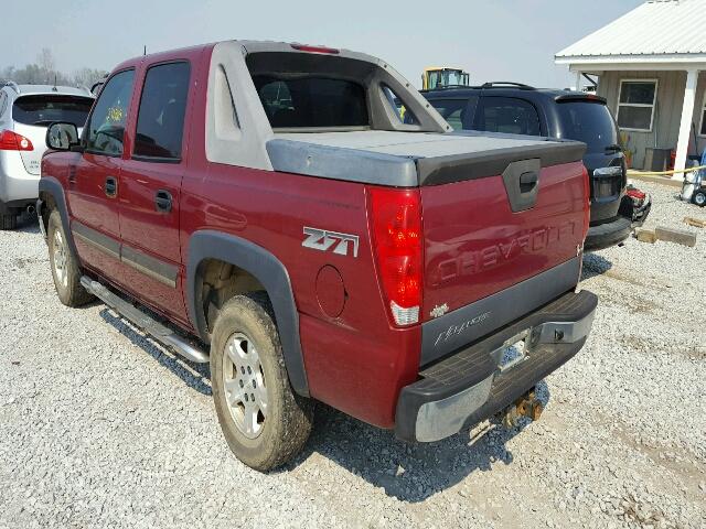 3GNEK12T94G257387 - 2004 CHEVROLET AVALANCHE RED photo 3