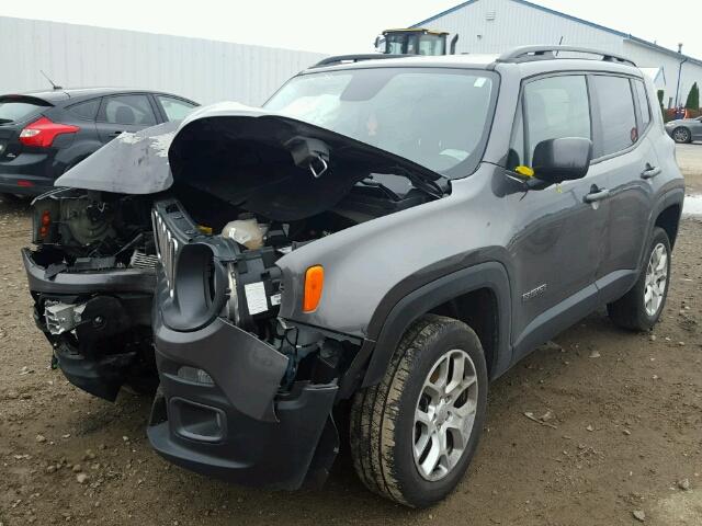 ZACCJBBT6GPD58866 - 2016 JEEP RENEGADE L GRAY photo 2