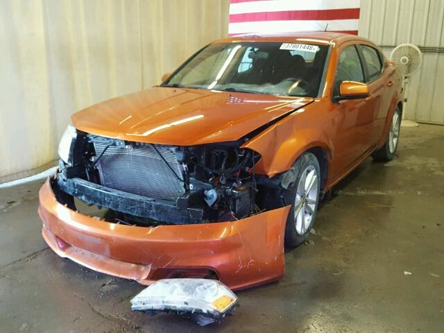 1B3BD1FG7BN592222 - 2011 DODGE AVENGER MA ORANGE photo 2