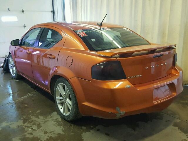 1B3BD1FG7BN592222 - 2011 DODGE AVENGER MA ORANGE photo 3