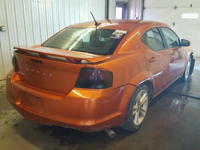 1B3BD1FG7BN592222 - 2011 DODGE AVENGER MA ORANGE photo 4