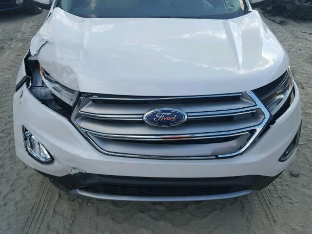 2FMTK3J87FBB58643 - 2015 FORD EDGE SEL WHITE photo 7