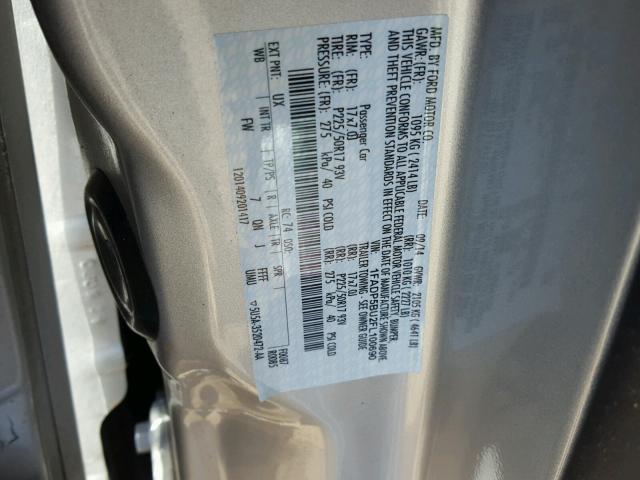 1FADP5BU2FL100690 - 2015 FORD C-MAX SEL SILVER photo 10