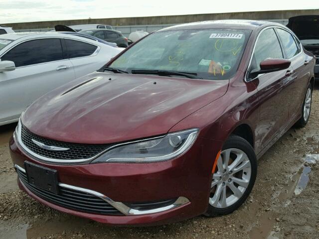 1C3CCCAB5FN579363 - 2015 CHRYSLER 200 LIMITE BURGUNDY photo 2