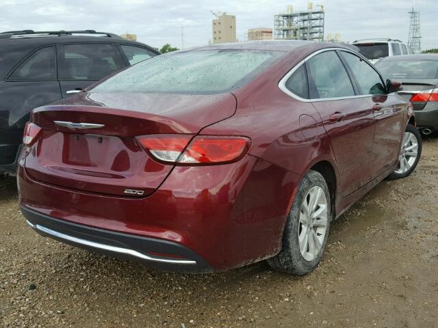 1C3CCCAB5FN579363 - 2015 CHRYSLER 200 LIMITE BURGUNDY photo 4