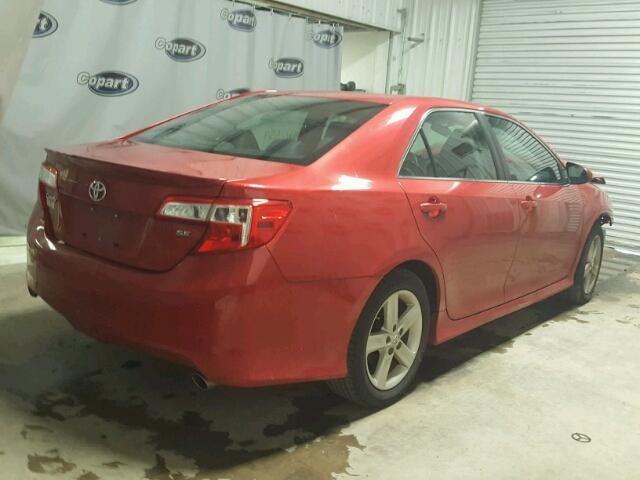 4T1BF1FK6CU580661 - 2012 TOYOTA CAMRY BASE RED photo 4