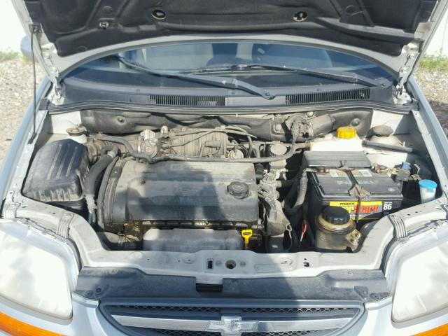 KL1TD62685B458233 - 2005 CHEVROLET AVEO BASE Күміс фото 7