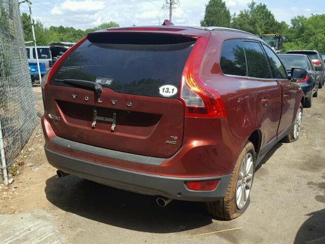 YV4992DZ4A2087311 - 2010 VOLVO XC60 T6 MAROON photo 4