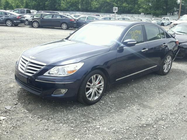 KMHGC46FX9U065058 - 2009 HYUNDAI GENESIS 4. BLUE photo 2