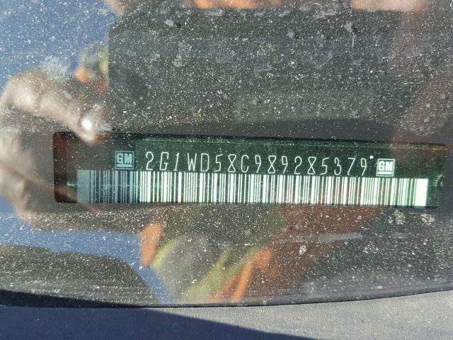 2G1WD58C989285379 - 2008 CHEVROLET IMPALA SUP 黑色 照片 10