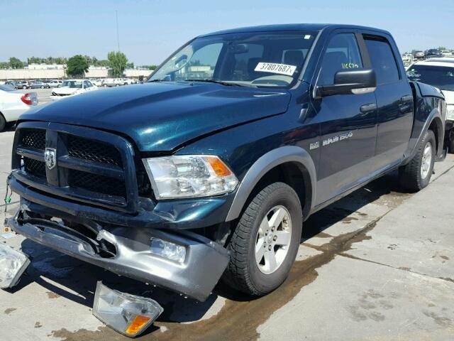 1D7RV1CT6BS540146 - 2011 DODGE RAM 1500 GREEN photo 2