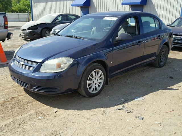 1G1AB5F5XA7100588 - 2010 CHEVROLET COBALT LS BLUE photo 2